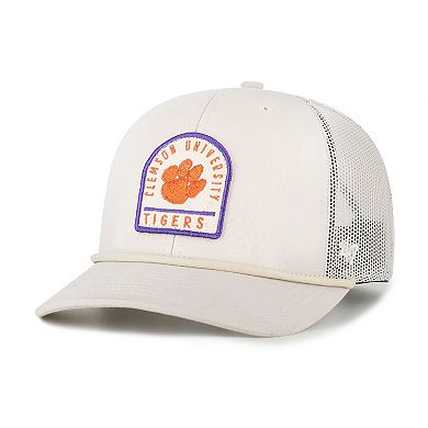 Unisex '47 Cream Clemson Tigers Core & Inline Gravestone Adjustable Trucker Hat