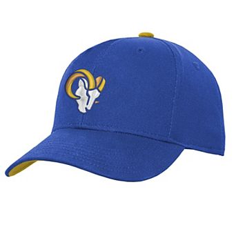 Youth Outerstuff Royal Los Angeles Rams Team Pre-Curved Adjustable Hat