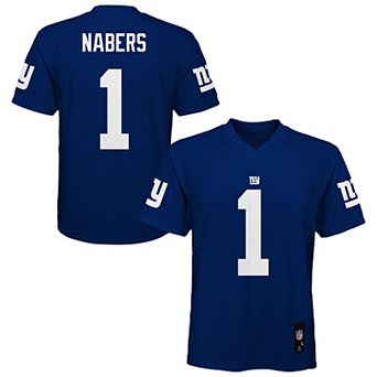 Preschool Outerstuff Malik Nabers Royal New York Giants Replica Player Jersey