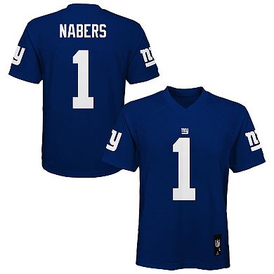 Preschool Outerstuff Malik Nabers Royal New York Giants Replica Player Jersey