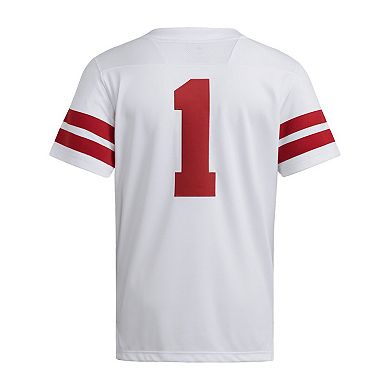 Men's adidas #1 White Nebraska Huskers Premier Jersey