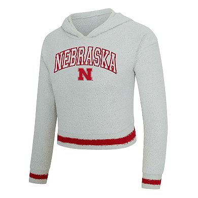 Women's Concepts Sport Gray/Scarlet Nebraska Huskers Whitley Long Sleeve Hoodie Top & Shorts Set