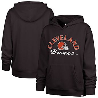 Women's '47 Brown Cleveland Browns Whirlwind Naomi Pullover Hoodie
