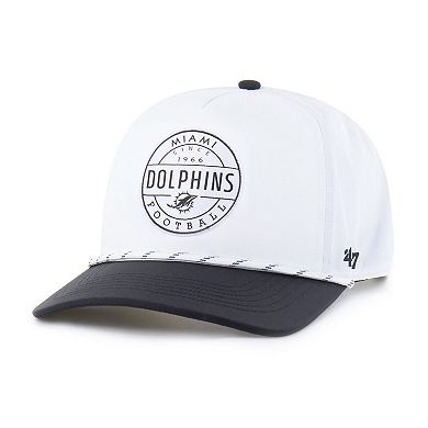 Men's '47 White/Black Miami Dolphins Suburbia Hitch Two-Tone Adjustable Hat