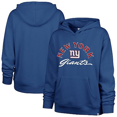 Women's '47 Royal New York Giants Whirlwind Naomi Pullover Hoodie