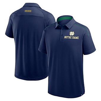 Men's Fanatics Navy Notre Dame Fighting Irish Take The Lead Defender Raglan Polo