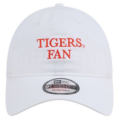 Men's New Era White Clemson Tigers Fan 9TWENTY Adjustable Hat