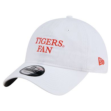 Men's New Era White Clemson Tigers Fan 9TWENTY Adjustable Hat