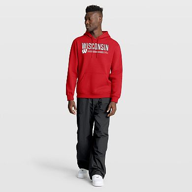 Men's Fanatics Red Wisconsin Badgers The Quad Stellar Excellence Pullover Hoodie