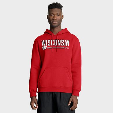 Men's Fanatics Red Wisconsin Badgers The Quad Stellar Excellence Pullover Hoodie