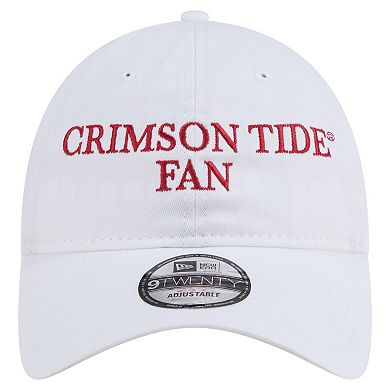 Men's New Era White Alabama Crimson Tide Fan 9TWENTY Adjustable Hat