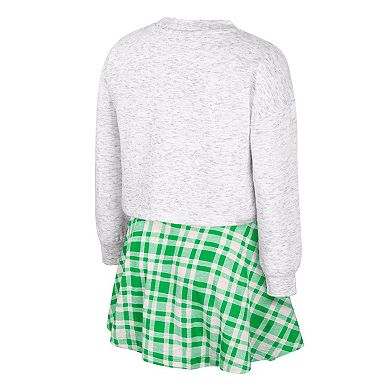 Girls Youth Colosseum White Oregon Ducks Marceline Plaid Skirt and Top Set