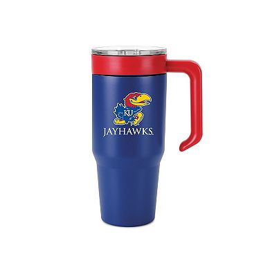 Kansas Jayhawks 36oz. Logo Combo Stainless Steel Tumbler