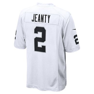 Men's Nike Ashton Jeanty White Las Vegas Raiders Game Jersey