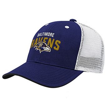 Youth Outerstuff Purple Baltimore Ravens Core Lockup Trucker Adjustable Hat