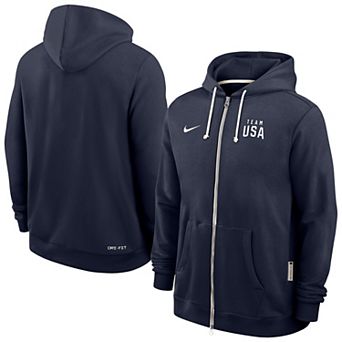 Men's Nike Navy Team USA Standard Issue Dri-FIT Full-Zip Hoodie