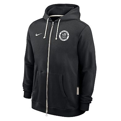 Men's Nike Black Team USA Standard Issue Dri-FIT Full-Zip Hoodie