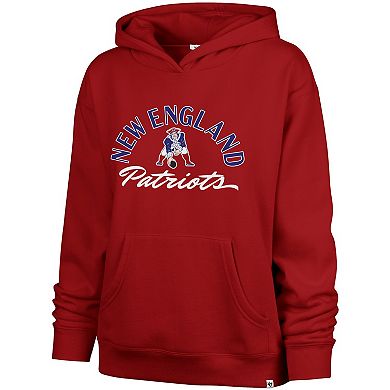 Women's '47 Red New England Patriots Whirlwind Naomi Pullover Hoodie