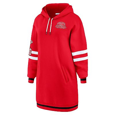 Women's WEAR by Erin Andrews Red Kansas City Chiefs Hoodie Dress