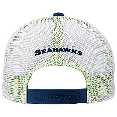 Youth Outerstuff College Navy Seattle Seahawks Core Lockup Trucker Adjustable Hat