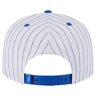 Men's New Era White Dallas Mavericks Deceptor Pinstripe 9FIFTY Snapback Hat
