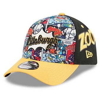 Men's New Era Black/Gold Pittsburgh Pirates 2025 MLB Diamond Hero Edition A-Frame 9FORTY Adjustable Hat