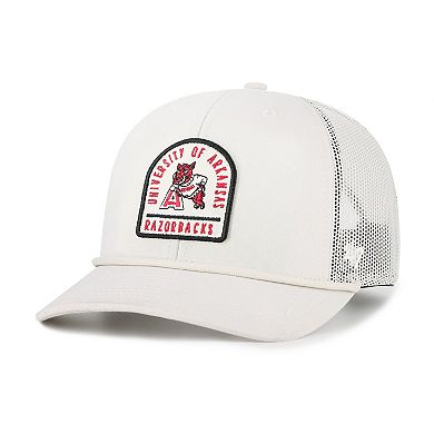 Unisex '47 Cream Arkansas Razorbacks Core & Inline Gravestone Adjustable Trucker Hat