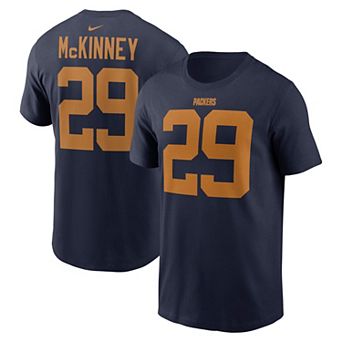 Men's Nike Xavier McKinney Navy Green Bay Packers The 1923 Classic Name & Number T-Shirt