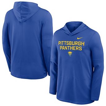 Men's Nike Royal Pitt Panthers 2025 Sideline Dri-FIT Long Sleeve Hoodie T-Shirt