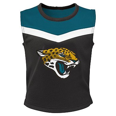 Girls Youth Teal Jacksonville Jaguars Spirit Two-Piece Cheerleader Set