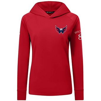 Women's Levelwear Alexander Ovechkin Red Washington Capitals Impression Name & Number Raglan Hoodie