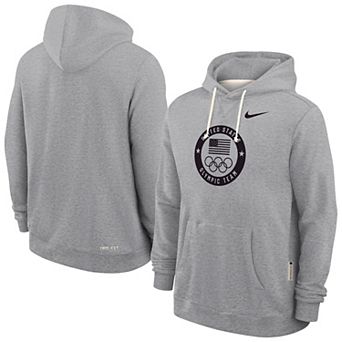 Men's Nike Heather Gray Team USA Standard Issue Dri-Fit Hoodie