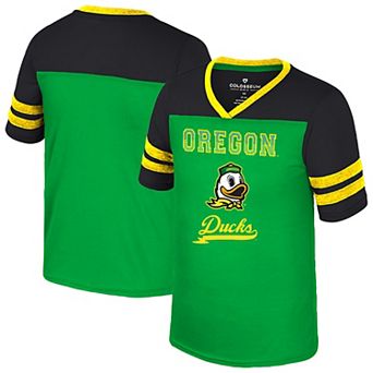 Girls Youth Colosseum Green Oregon Ducks Princess Bubblegum Bling T-Shirt