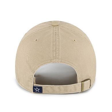Men's '47 Khaki Dallas Cowboys Tonal Clean-Up Adjustable Hat