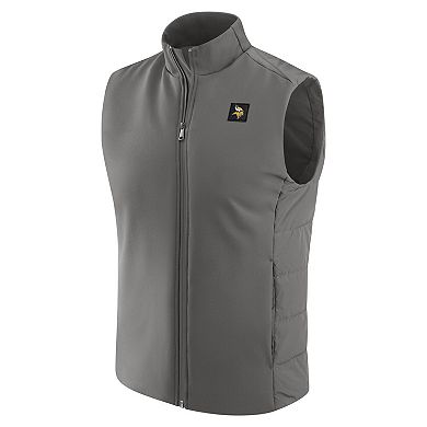 Men's J. Palmer Graphite Minnesota Vikings Front Office Full-Zip Vest
