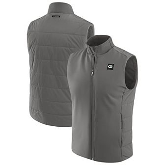 Men's J. Palmer Graphite Green Bay Packers Front Office Full-Zip Vest