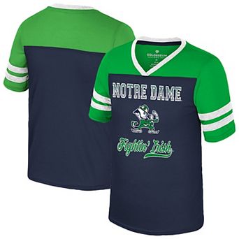 Girls Youth Colosseum Navy Notre Dame Fighting Irish Princess Bubblegum Bling T-Shirt