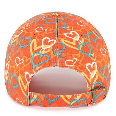 Girls Youth '47 Orange Miami Dolphins Mural Clean Up Adjustable Hat