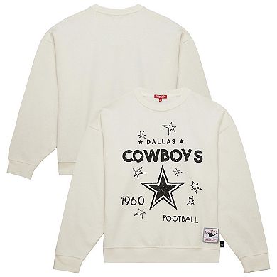 Women's Fanatics Cream Dallas Cowboys Plus Size Shooting Star Pullover Sweatshirt