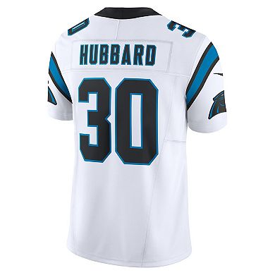 Men's Nike Chuba Hubbard White Carolina Panthers Vapor F.U.S.E. Limited Jersey