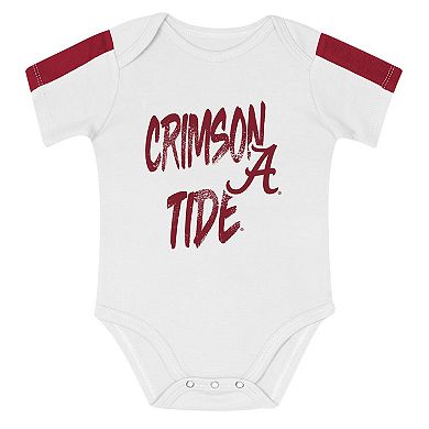 Infant Outerstuff Crimson/White Alabama Crimson Tide Double Down Bodysuit and Pants 3-Piece Set