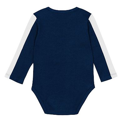Infant Outerstuff Navy/White Penn State Nittany Lions Double Down Bodysuit and Pants 3-Piece Set