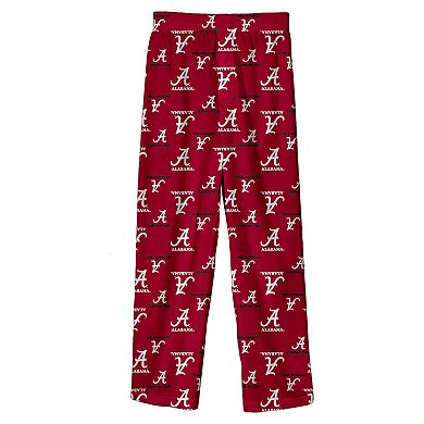 Youth Outerstuff Crimson Alabama Crimson Tide All-Over Team Logo Pants