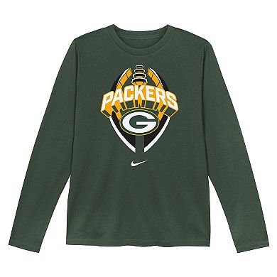 Preschool Nike Green Green Bay Packers Primetime Legend Icon Long Sleeve Performance T-Shirt