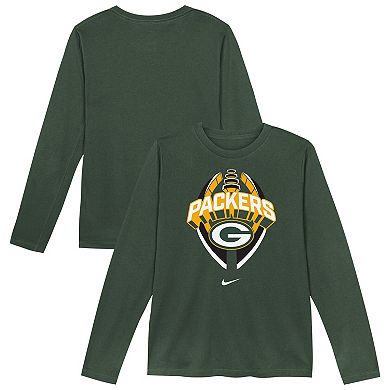 Preschool Nike Green Green Bay Packers Primetime Legend Icon Long Sleeve Performance T-Shirt