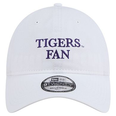 Men's New Era White LSU Tigers Fan 9TWENTY Adjustable Hat