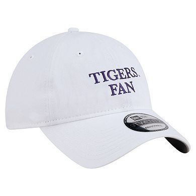 Men's New Era White LSU Tigers Fan 9TWENTY Adjustable Hat