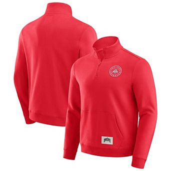 Men's Darius Rucker Collection by Fanatics Scarlet Ohio State Buckeyes Quarter-Zip Pullover