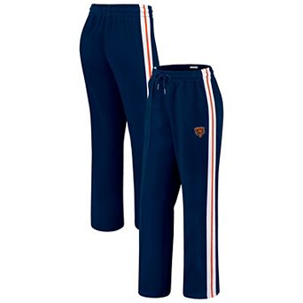 Women's WEAR by Erin Andrews Navy Chicago Bears Color-Block Straight Leg Pants