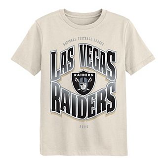 Youth Outerstuff Cream Las Vegas Raiders Huddle T-Shirt